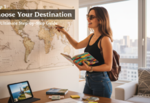 How to Plan a Solo Trip for the First Time: The Ultimate Step-by-Step Guide A young man solo traveling with a backpack exploring a scenic landscape