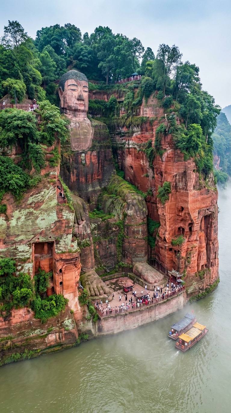 Leshan Giant Buddha near Chengdu China