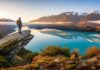 New Zealand adventure travel mountains glacial lake Southern Alps