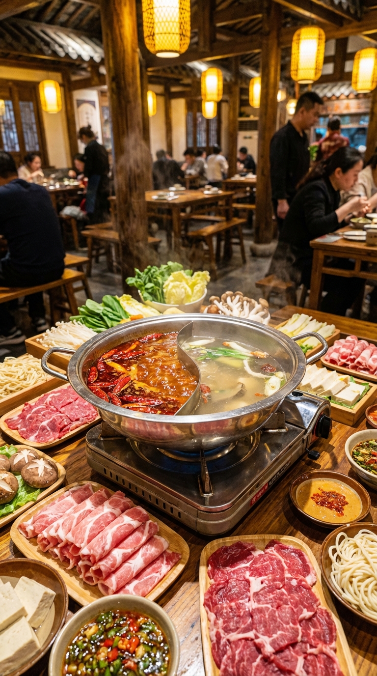 Authentic Sichuan Spicy Hot Pot in Chengdu