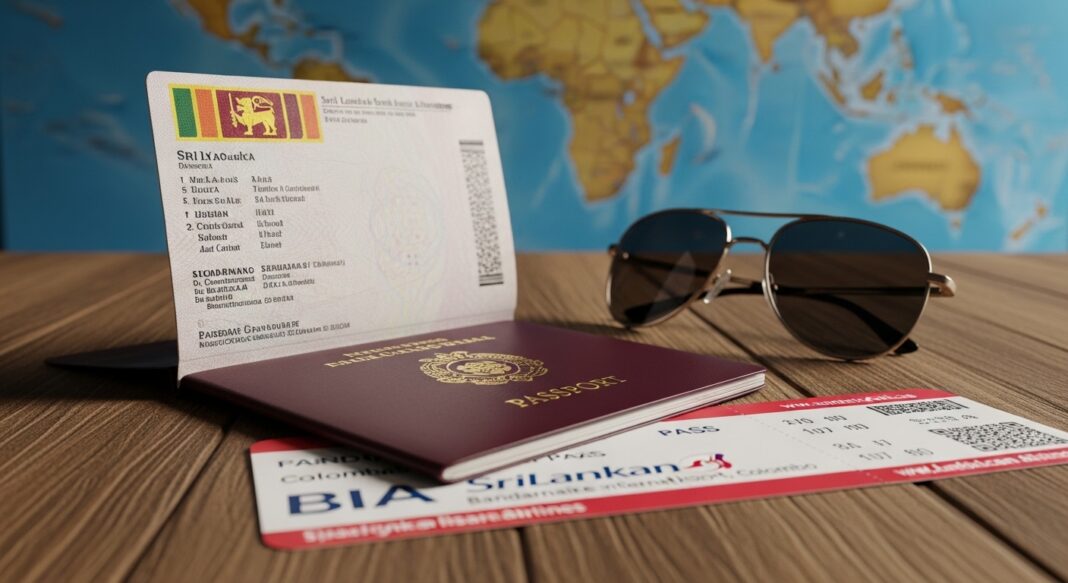 Planning international travel from Sri Lanka passport and flight tickets