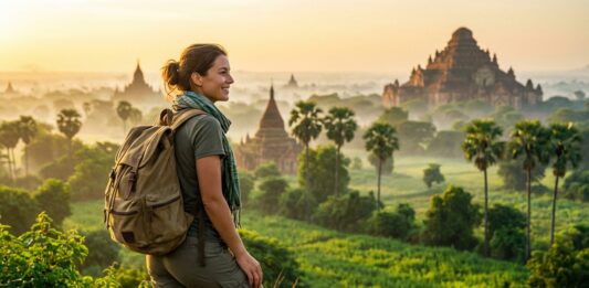 How to Travel Southeast Asia for Under $30 a Day: The Ultimate 2026 Budget Guide Solo backpacker overlooking a misty valley in Southeast Asia at sunrise - Budget travel guide 2026