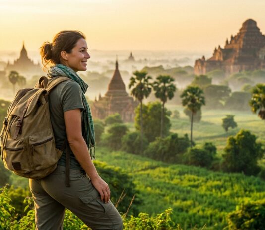 How to Travel Southeast Asia for Under $30 a Day: The Ultimate 2026 Budget Guide Solo backpacker overlooking a misty valley in Southeast Asia at sunrise - Budget travel guide 2026