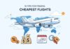 How to Finding the Cheapest Flight Tickets in 2026 A stylized visualization of hacks to find the cheapest flight tickets on a world map with money and calendar icons.